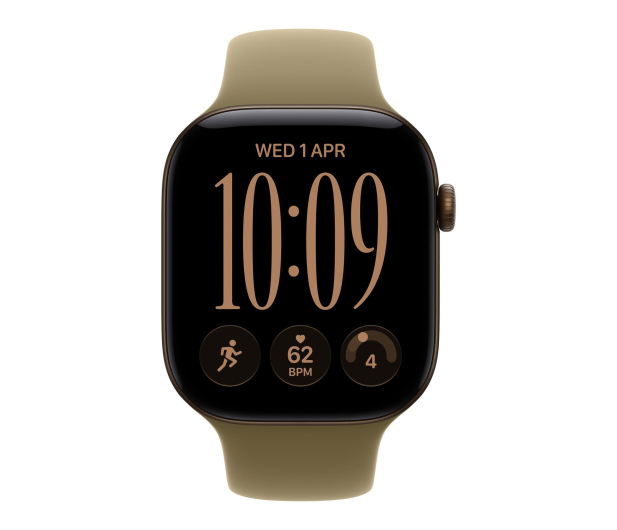 Apple Watch 12 46/Ciemny brąz Alu/Oliwkowy Pasek M/L GPS - 1594059 - zdjęcie 2